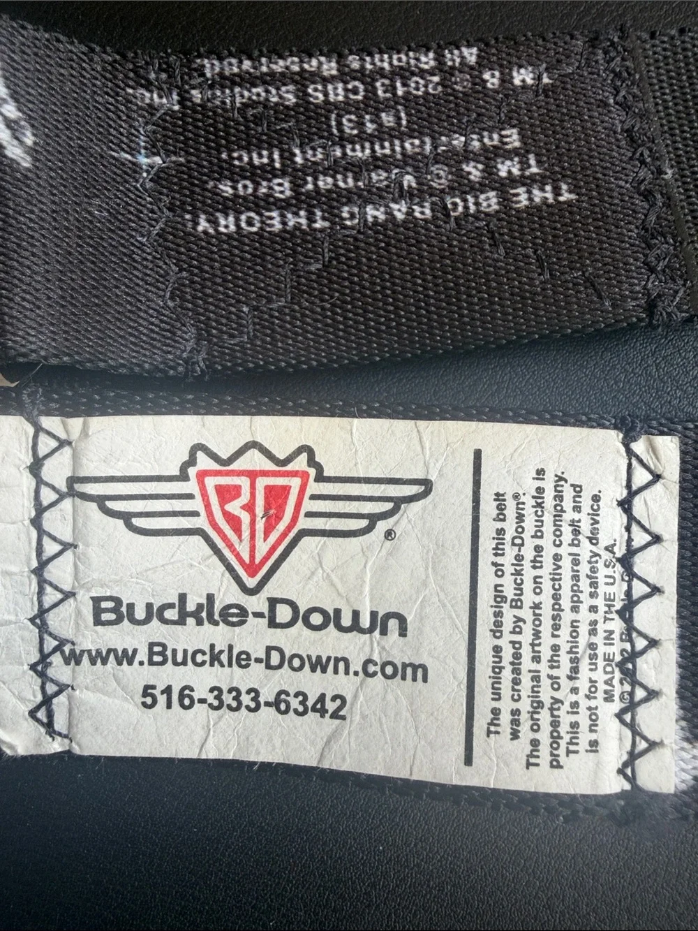 Buckle-Down Big Bang Theory Sheldon Live Long Prosper Seatbelt Belt